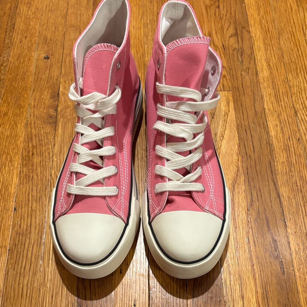 Pink Canvas High-Top Sneakers Women’s US 10 WD